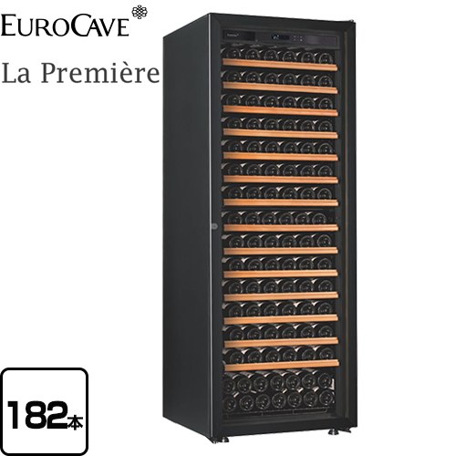 [LA-PREMIERE-L-C-PTHF] La Premi re ラ・プルミエシリーズ ユーロカーブ ワインセラー 収容本数：182本 扉タイプ：ガラス 扉開き：向かって右ヒンジ 黒色 （ドア枠カラー　黒色） 【送料無料】【メーカー直送のため代引不可】