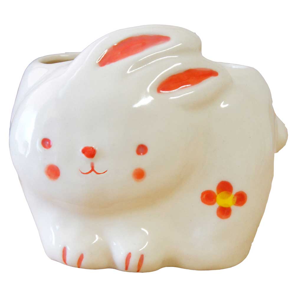 うさぎ キッチン 台所用品 陶器/ 兎しゃもじ立 /可愛い おしゃれ ギフト プレゼント 贈り物
