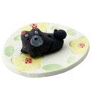 香皿 香立て 柴犬 可愛い 人形師の手造り置物 工房SAO作/ 花黒柴犬香立 /贈り物 プレゼント 敬老の日 新築祝い 引き出物 母の日 父の日