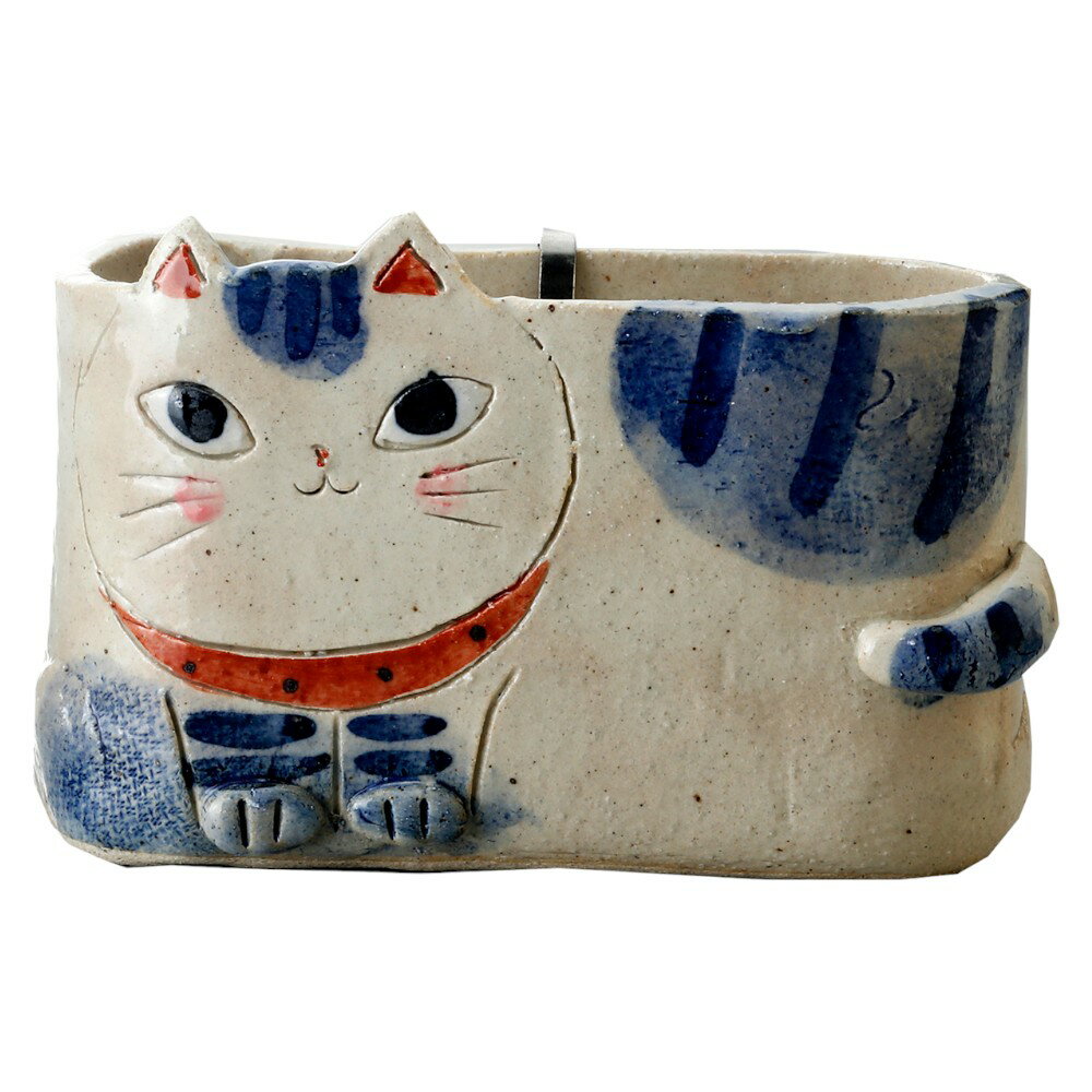 香取線香入れ 蚊取り線香ホルダー アウトドア 陶器 人形師の手造り蚊遣器 豊大窯作/ 線香鉢 トラ猫 /キ..