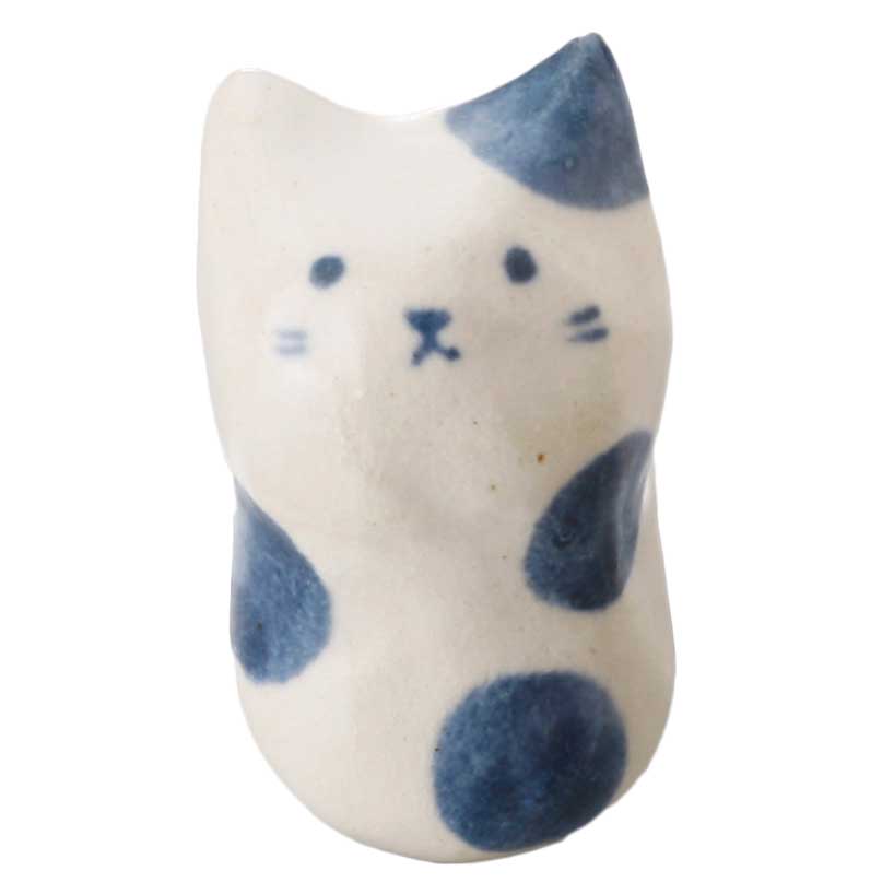 箸置き おしゃれ おもしろ かわいい/ 染猫箸置・ぶち/箸置 はしおき カトラリーレスト ギフト インテリア