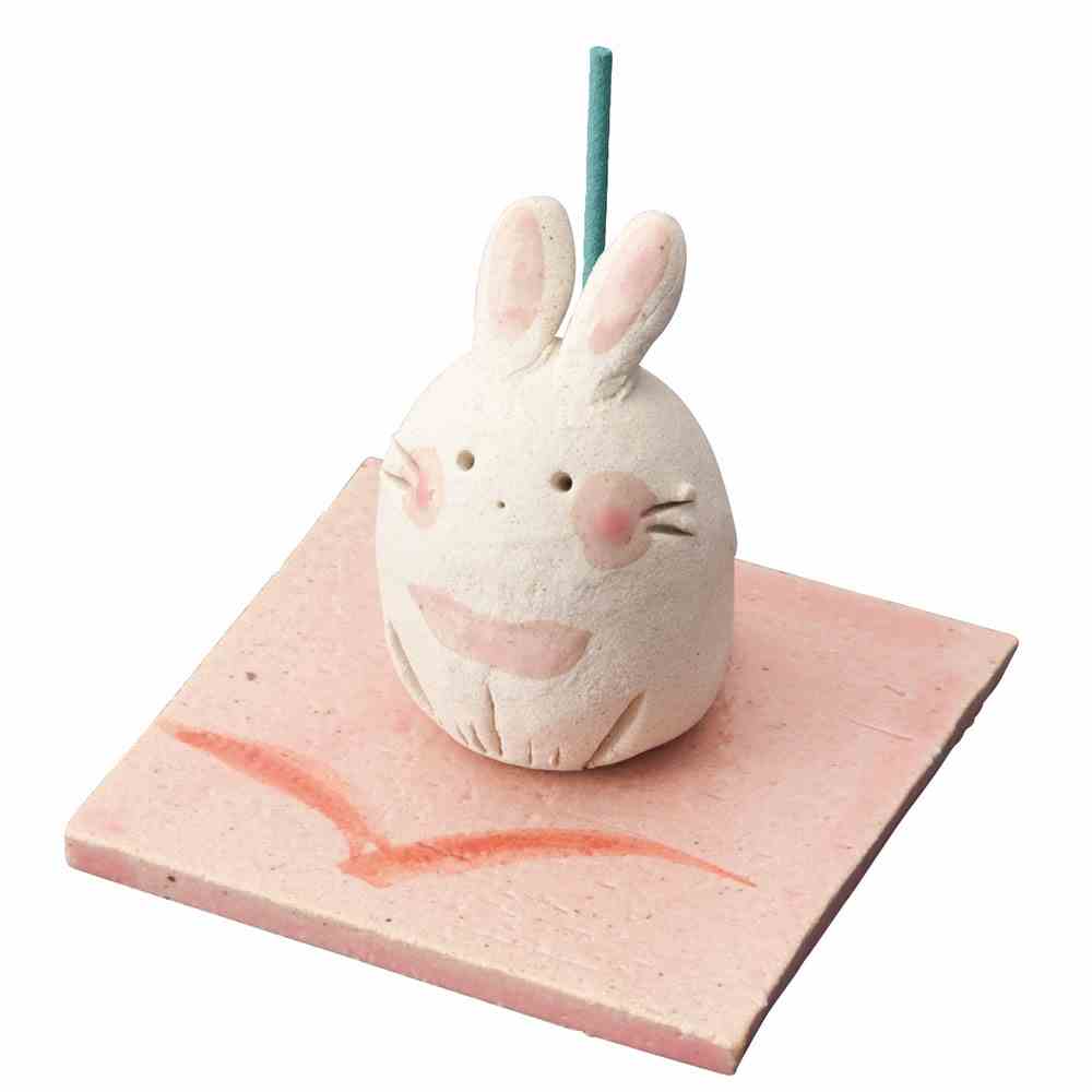 香皿 香立/ なごみ ウサギ 皿付香立 /アロマ プレゼント 贈り物 箱入り