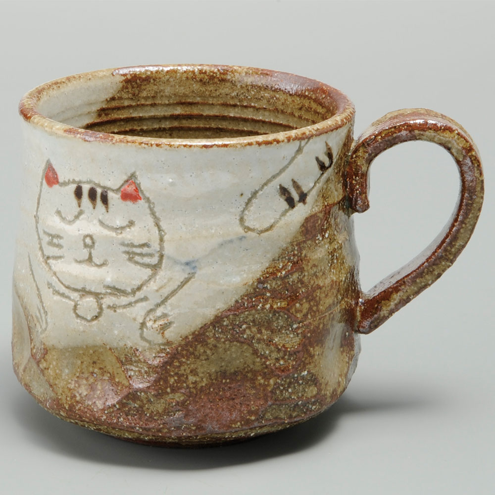 和食器 マグカップ かわいい / プチマグ（ネコ） /陶器 小さめ ねこ 猫 子ども ギフト プレゼント 贈り物