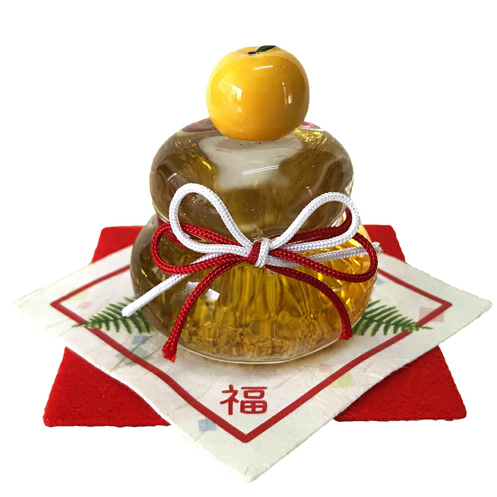 ガラス 置物 鏡餅 縁起物 正月 年始/ 鏡餅 硝子飾り /毎年使える 町内会 敬老会 神社 寺社 年末 年始 家庭用 業務用のサムネイル