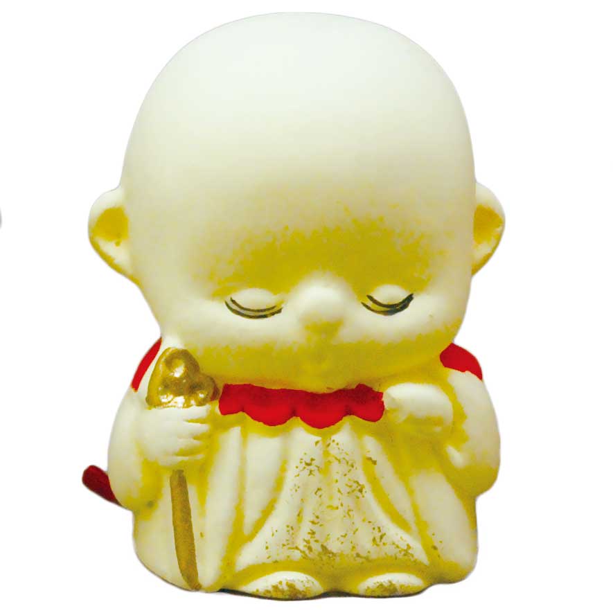 地蔵菩薩 御守り 置物 縁起物 セラミックのおみくじ/ 「セラみくじ」 おじぞうさま（黄） /粗品 販促 景品 縁起 町内会 敬老会 神社 寺社 年末 年始 家庭用 業務用のサムネイル