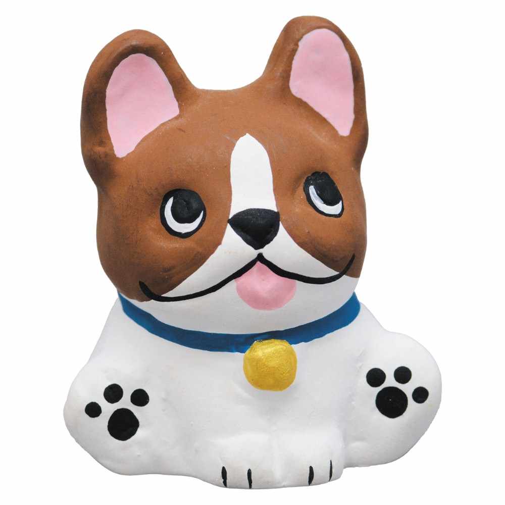 犬 陶器 置物 セラミックのおみくじ/ 「セラみくじ」 ワンニャンみくじ　フレンチ /粗品 販促 景品 縁起 町内会 敬老会 神社 寺社 年末 年始 家庭用 業務用