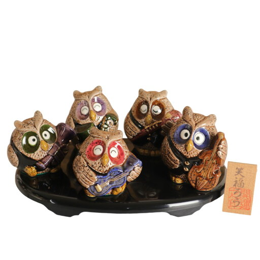 ふくろう 置物 可愛い セット/ 福ろう楽団 /家庭用 贈り物 プレゼント ふくろう 置物 可愛い セット/ 福ろう楽団 /家庭用 贈り物 プレゼント