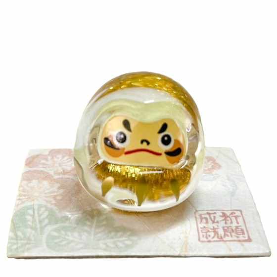 ダルマ型金色置物 楽天市場】ガラス 置物 達磨 ダルマ 小さい/ だるま (金) 硝子親子飾り