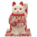 猫 置物 可愛い 招き猫 紅白 福寿/ 慶寿 招き猫(大) /小さい 可愛い 自分用 プレゼント用