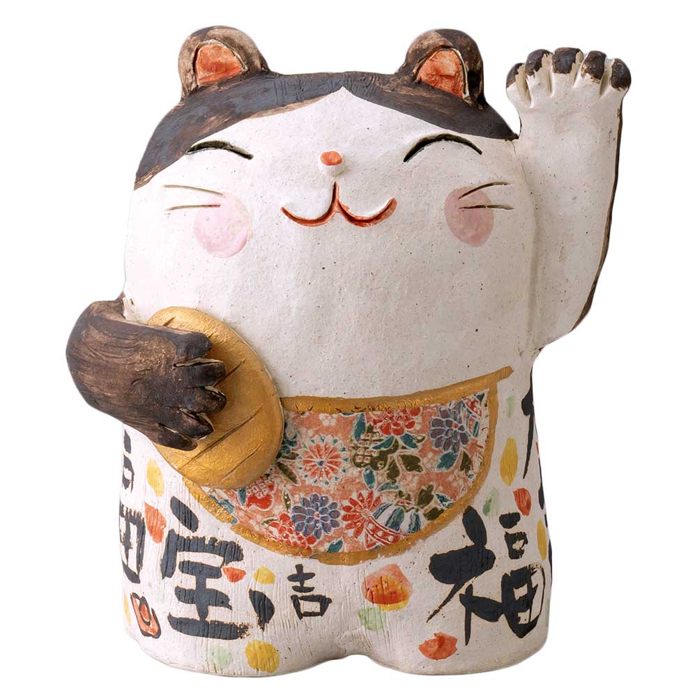 開運 招福 縁起物 おもてなし 商売繁盛 家庭円満 人形師の手造り招き猫/ 縁起招き猫 小判 大 /贈り物 プレゼント 開店祝い 母の日 誕生日 新築祝い