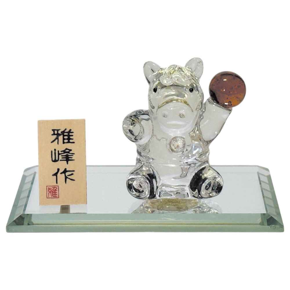 Baccarat - 干支 午 置物 馬 うま 2026年/ クリスタル風水福午（小） /粗品 販促 景品 縁起 町内会 敬老会 神社 寺社 年末 年始 家庭用 業務用