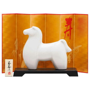 干支 午 置物 馬 うま 2026年/ 乳白(大) /粗品 販促 景品 縁起 町内会 敬老会 神社 寺社 年末 年始 家庭用 業務用