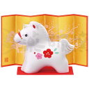 干支 午 置物 馬 うま 2026年/ 錦彩招福午(紅梅) /粗品 販促 景品 縁起 町内会 敬老会 神社 寺社 年末 年始 家庭用 業務用