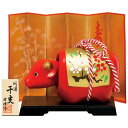 干支 置物 丑 牛 うし/ 開運金彩赤べこ丑(大) /2021年 粗品 販促 景品 縁起 町内会 敬老会 神社 寺社 年末 年始 家庭用 業務用 - 美濃のちゃわん屋さん 古林恩羅院