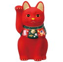 招き猫 置物 まねきねこ/ 福づくし招き猫(赤・大) /開店祝い 開運招福 縁起物 lucy cat プレゼント 贈り物