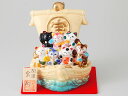 ラッピング無料/ 七福猫宝船(クリーム) /ギフト 贈り物 プレゼント 敬老の日 新築祝い 引き出物 母の日 父の日