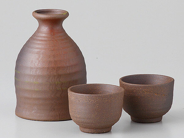 ラッピング無料 ギフト 贈り物 プレゼント/ 焼締　酒器揃 /敬老の日　新築祝い 引き出物 母の日 父の日