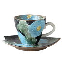 ラッピング無料 ギフト/ 一珍青いボタン コーヒー碗皿 /贈り物 プレゼント 敬老の日 新築祝い 引き出物 母の日 父の日