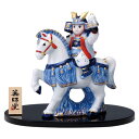五月人形 コンパクト 陶器 小さい 大将 武将/ 染錦出陣大将 /こどもの日 端午の節句 初夏 お祝い 贈り物 プレゼント
