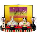 雛人形 コンパクト 陶器 小さい 可愛い ひな人形/ 染絵弥生飾り雛 /ミニチュア 初節句 お雛様 おひな様 雛飾り|詳細画像