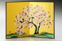 雛人形 コンパクト 屏風のみ/ 金彩屏風(桜山) /紙 ミニチュア 初節句 お雛様 おひな様 雛飾り