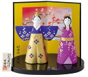 雛人形 コンパクト 陶器 小さい 可愛い ひな人形/ 錦彩浪漫立雛 /ミニチュア 初節句 お雛様 おひな様 雛飾り