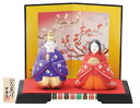雛人形 コンパクト 陶器 小さい 可愛い ひな人形/ 平安桜絵巻雛 /ミニチュア 初節句 お雛様 おひな様 雛飾り