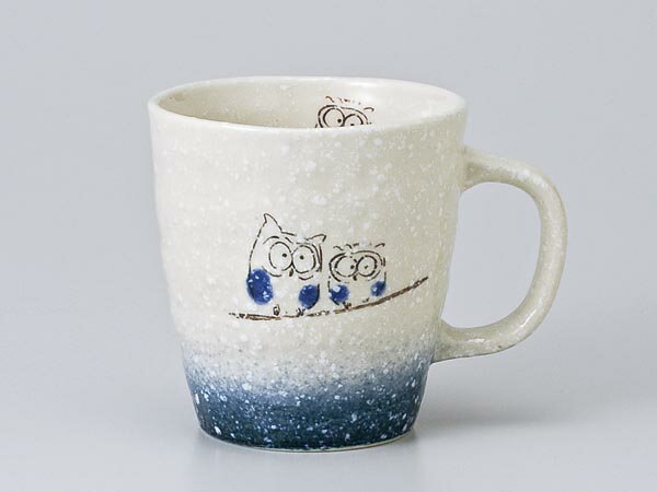 マグカップ（売れ筋ランキング） マグカップ おしゃれ/ 吹ふくろうマグ 青 /業務用 家庭用 コーヒー カフェ ギフト プレゼント 贈り物
