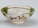 抹茶碗 高級 手造り/ 織部平茶盌（景陶作）（木） /和食器