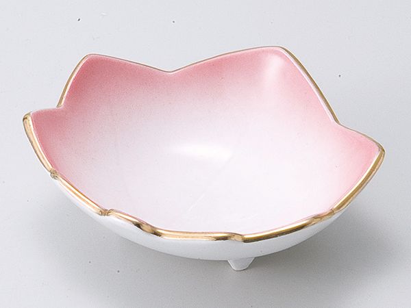 陶器 松花堂 小鉢 小皿/ ピンクカエデ型鉢 /弁当 小鉢 豆皿 幕の内 業務用(3)