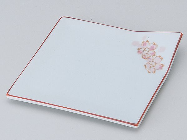 陶器 松花堂 小鉢 小皿/ 桜角皿 /弁当 小鉢 豆皿 幕の内 業務用