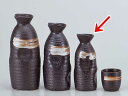 酒器 冷酒 熱燗/ 黒吹白刷毛目徳利(小) /徳利 とっくり 業務用 家庭用 ギフト プレゼント 贈り物 sake