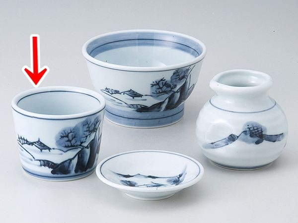 和食器 そば用品 陶器/ 墨山水そば千代口 /ざる蕎麦 ざるうどん 冷麺 業務用 本格的 蕎麦猪口 ソバ千代..