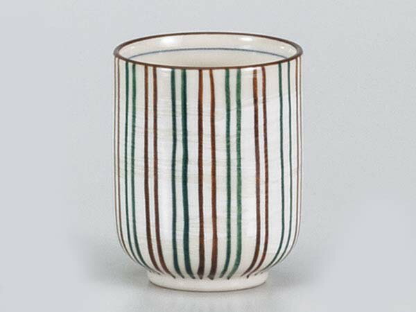 湯呑 長湯飲み/ 粉引二色十草湯呑（小） /日本茶 業務用 お酒もOK