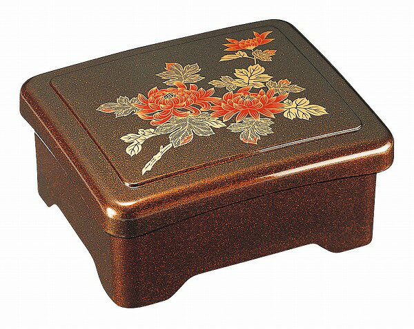 うな重 器/ 光月丼重 梨地菊 内朱 /土用 丑の日 重箱 鰻 ウナギ カツ重 天丼重 漆器 業務用大量購入希望時はご相談くださいのサムネイル