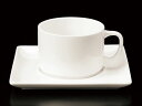 コーヒーカップ ソーサー/ EC1314 スタックコーヒーカップ＆ソーサー /碗皿 業務用 ホテル レストラン ホワイト シンプル