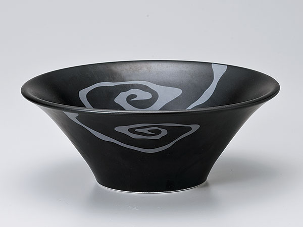 どんぶり ラーメン 中華/ 雲竜黒マット7.0反丼 /業務用 麺丼