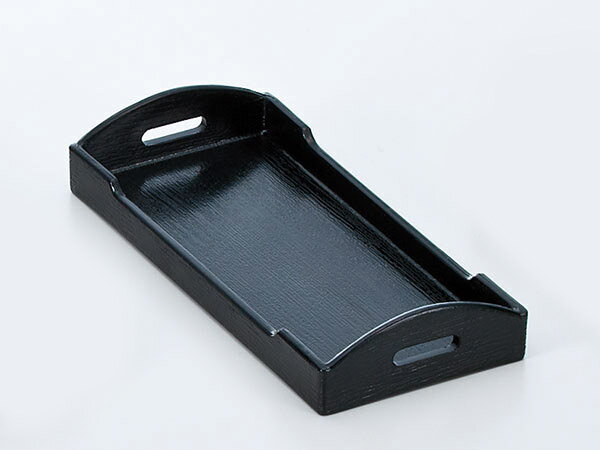 越前漆器/ 長角手付カスター盆（小）黒 /和食器