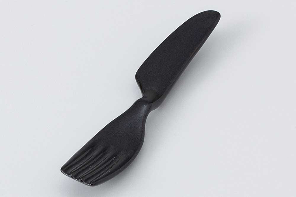 箸置き おしゃれ おもしろ かわいい/ 黒マットナイフ＆フォークレスト /箸置 はしおき カトラリーレスト 業務用 ギフト インテリアにも