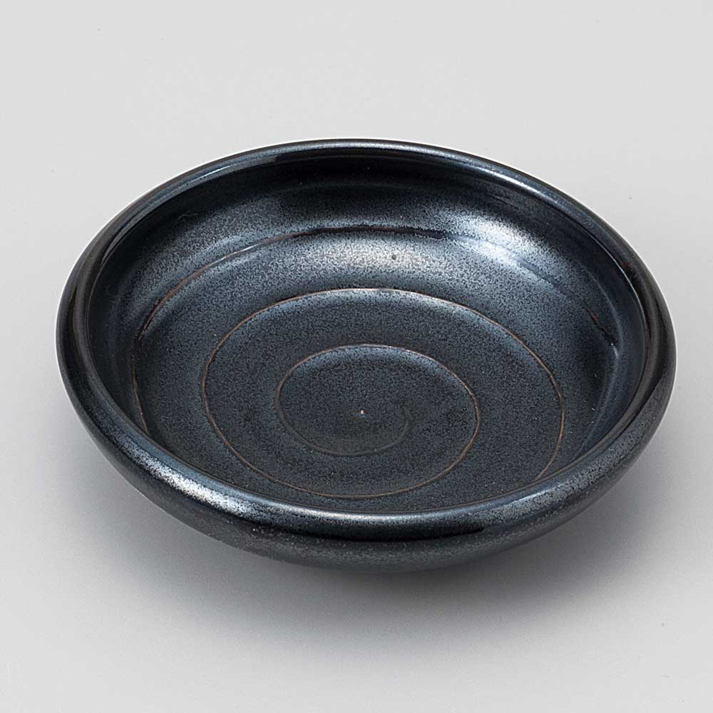小皿 醤油皿/ 油滴天目3.0深皿 /刺身 お新香 梅干し 珍味 陶器 業務用 家庭用 Small sized Plate