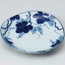 和皿 取り皿 一品料理/ 藍染ぶどう三角4.0皿 /おしゃれ 日常 業務用 家庭用 Japanese plate