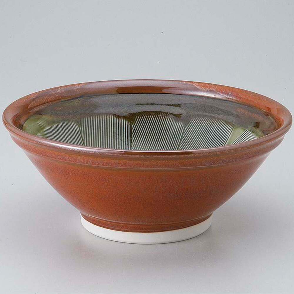 どんぶり 鉢/ 赤釉7.0スリ鉢丼 /お好み丼 ラーメン そば うどん 多用丼 業務用