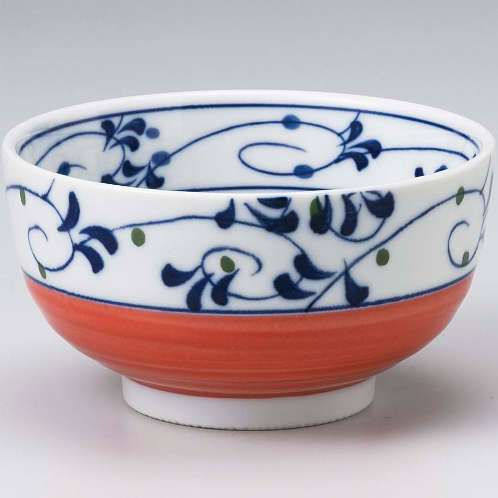 どんぶり 鉢 多用丼/ 土岐唐草赤4.0丼 /お好み丼 ラーメン そば うどん 多用丼 業務用