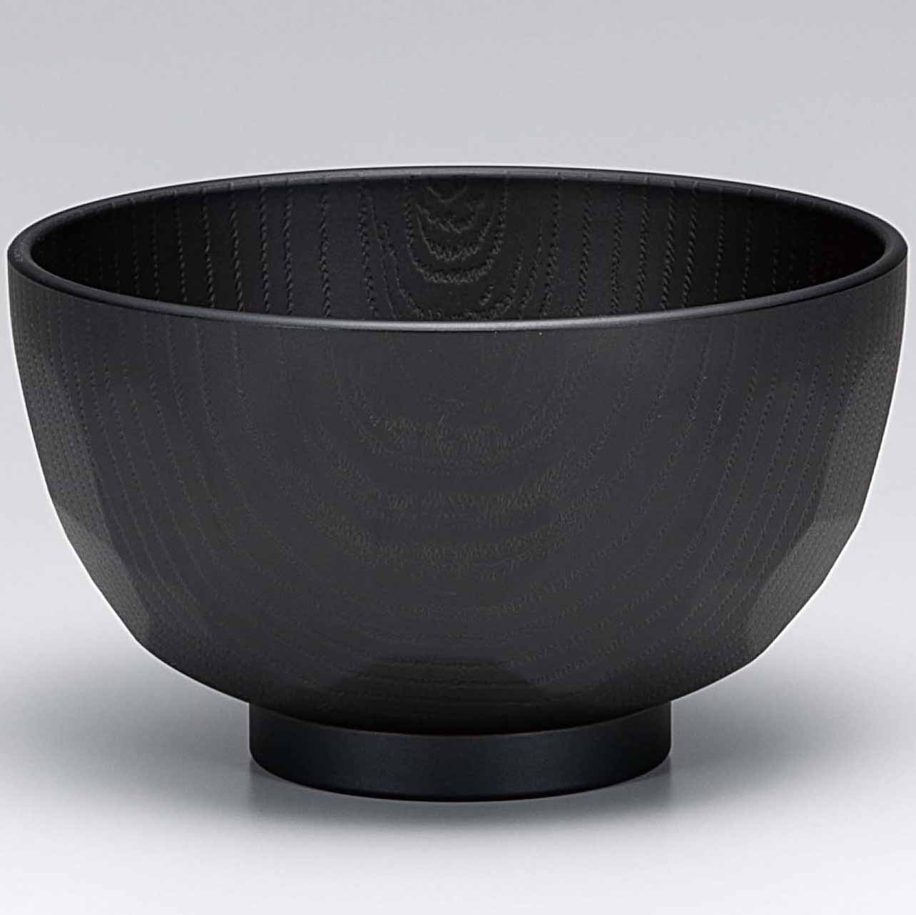 漆器 汁椀 吸い椀 吸物椀/ レンジ汁椀 桜亀甲 ブラック /日常使い 気軽に使える 業務用 家庭用 味噌汁 ..