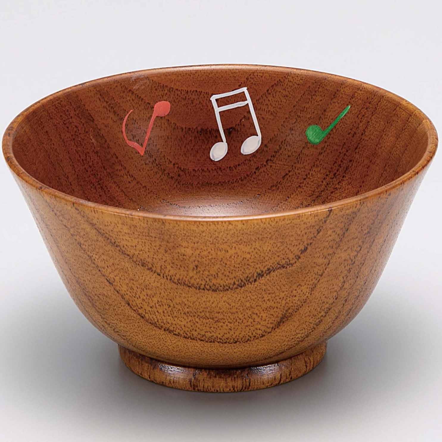 子ども用 漆器 汁椀 吸い椀 吸物椀/ ［木］ウッドキッズ 飯椀 音符（手描） /日常使い 気軽に使える 業..