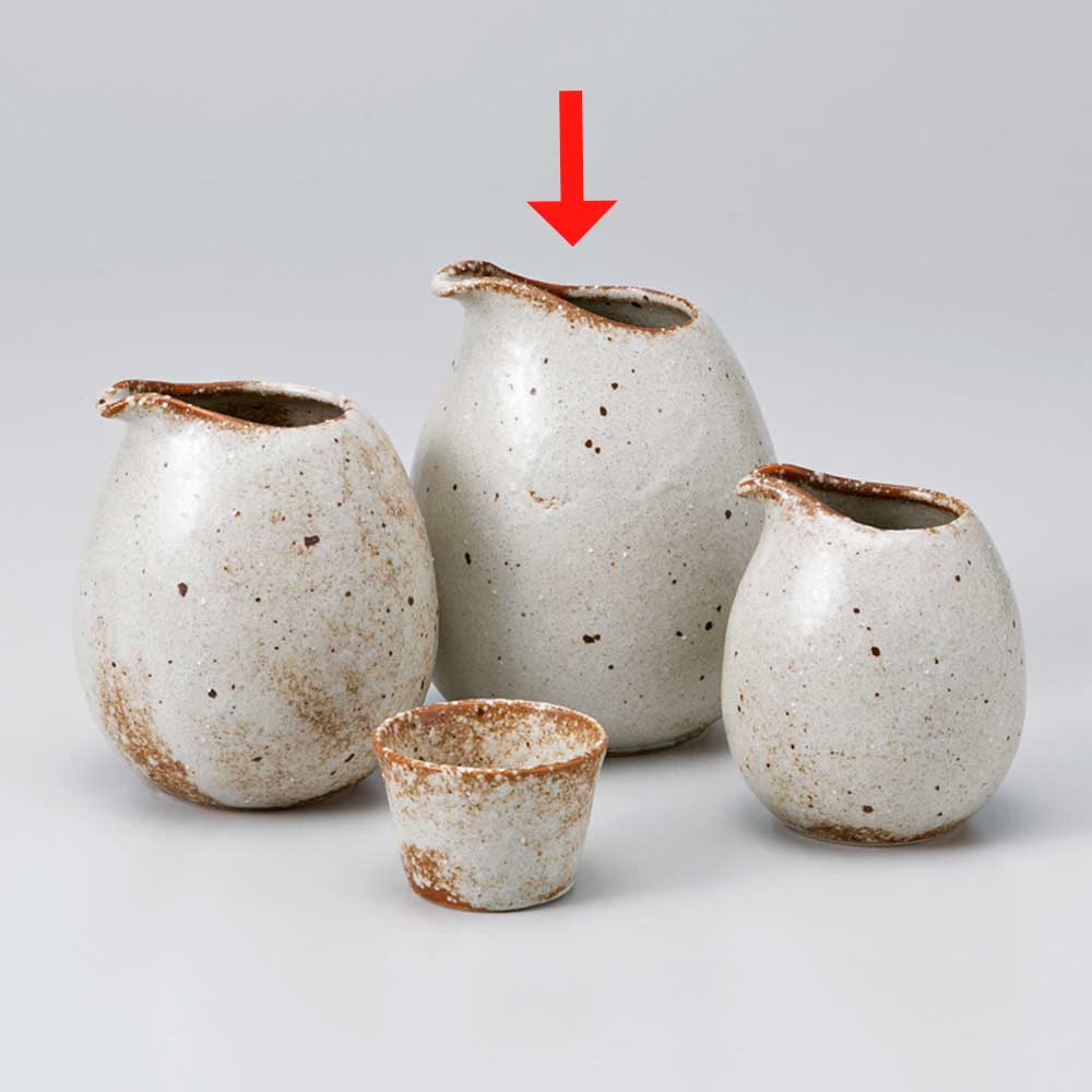 酒器 徳利 燗酒/ サビ志野 冷酒器(大) /日本酒 業務用 家庭用 贈り物 プレゼント