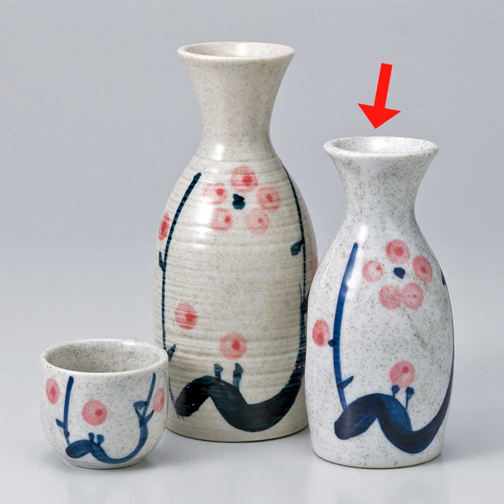 酒器 徳利 燗酒/ 白梨梅 小徳利 /日本酒 業務用 家庭用 贈り物 プレゼント