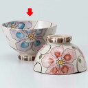茶碗 陶器 カラフル/ 花つなぎ 紫飯椀（大） /業務用 家庭用 Rice bowl