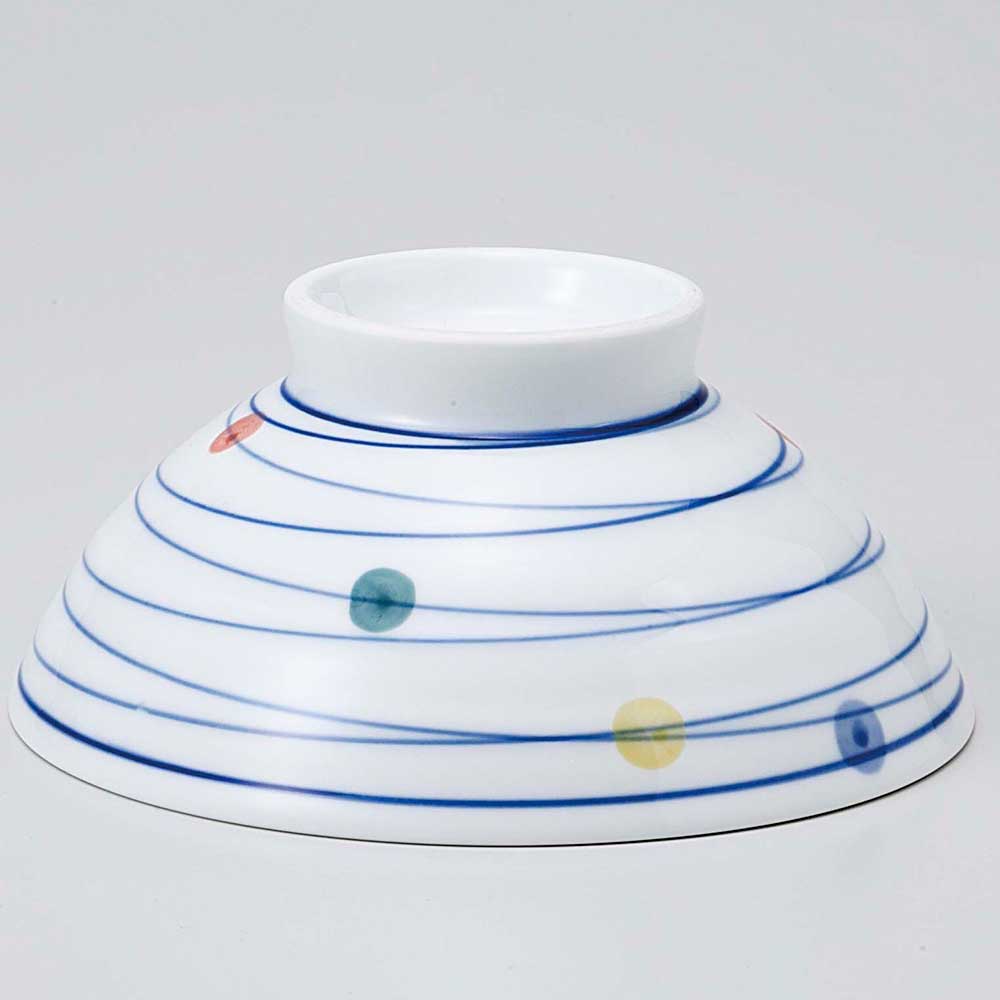 茶碗/ 四色水玉中平 /業務用 家庭用 Rice bowl