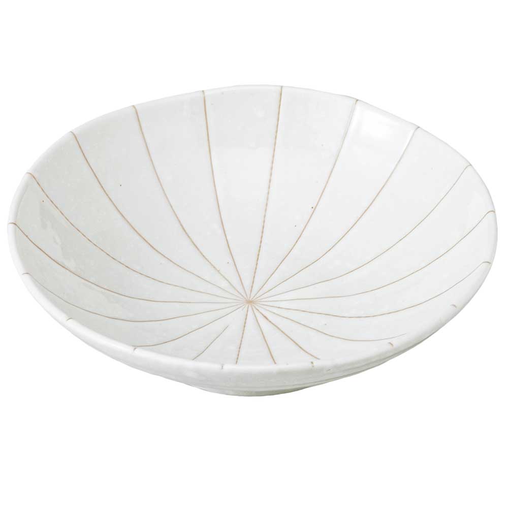 食器 小鉢 中サイズ 中鉢/ 粉引十草浅中鉢 /陶器 業務用 家庭用 Medium Sized Bowl